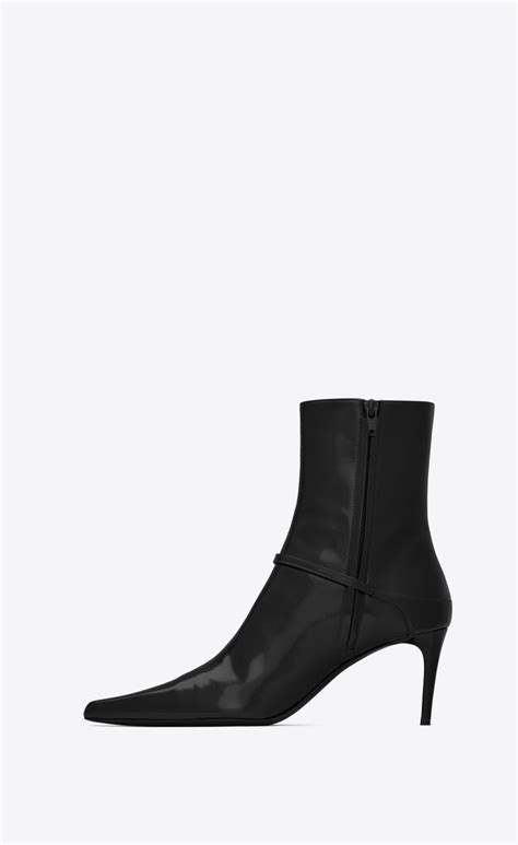 ysl caged booties|VENDOME boots in glazed leather .